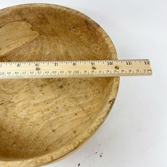 Hand Turned Spalted‎ Wood Bowl Pedestal Driftwood Coastal MCM Beach Primitive - Picture 10 of 10